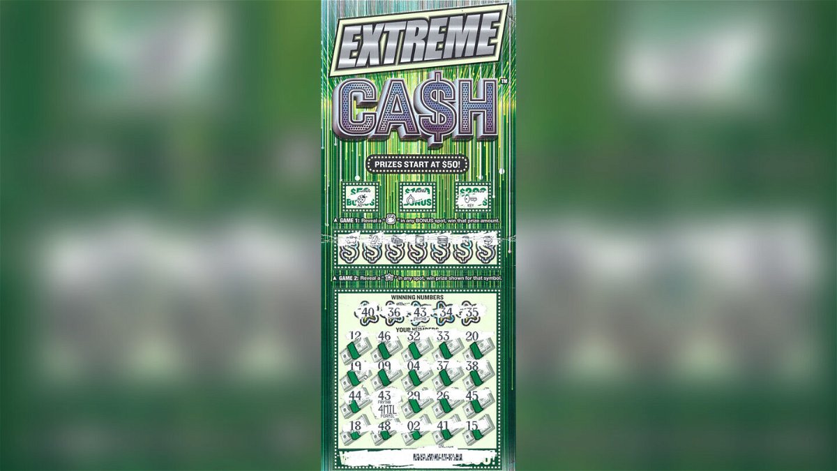 <i>Michigan Lottery</i><br/>The winner claimed the EXTREME CA$H scratch-off game's top prize.