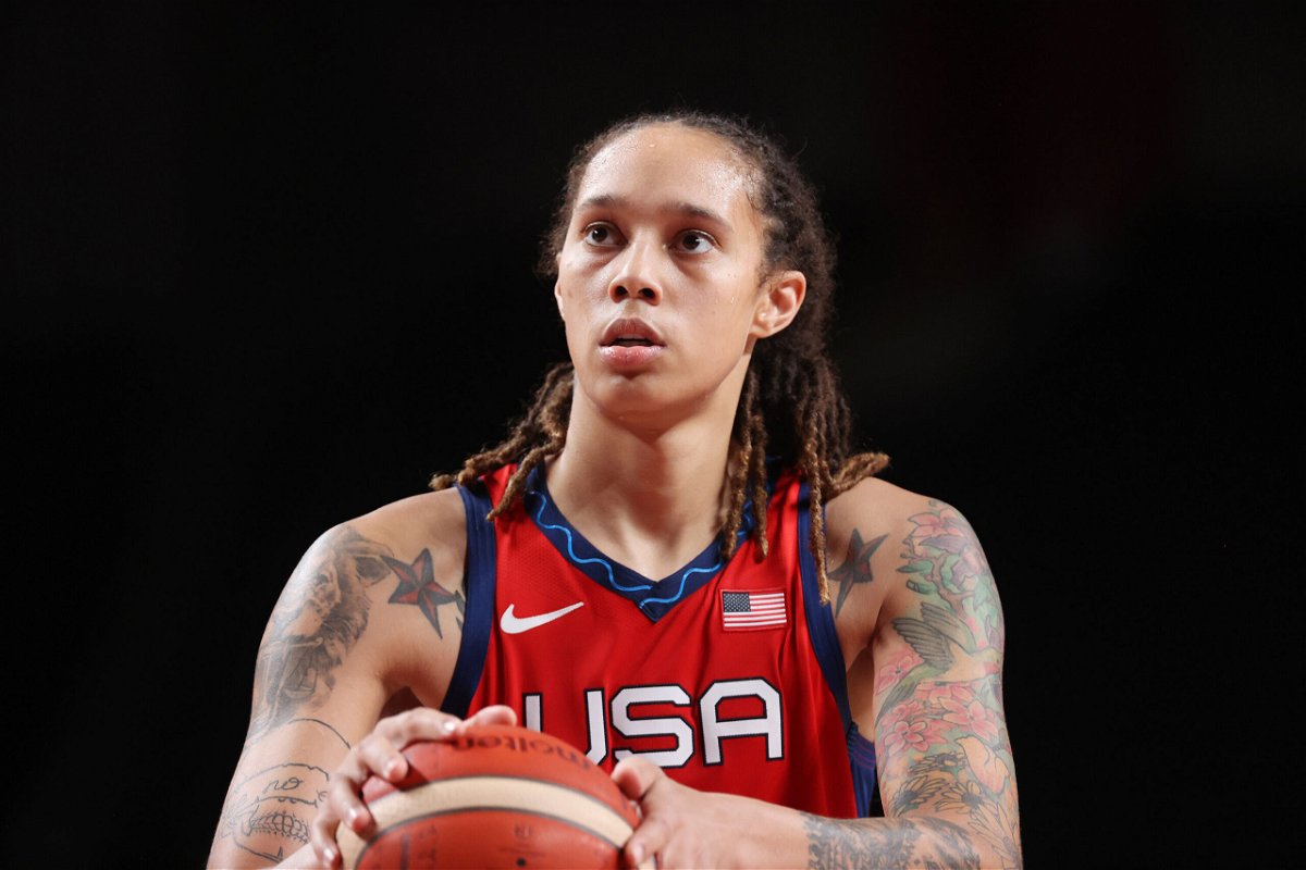 <i>Gregory Shamus/Getty Images</i><br/>The Russian Federal Customs Service detained WNBA star Brittney Griner at Moscow's Sheremetyevo Airport after being found with hash oil. Griner is shown here at the Tokyo 2020 Olympic Games at Saitama Super Arena on July 27