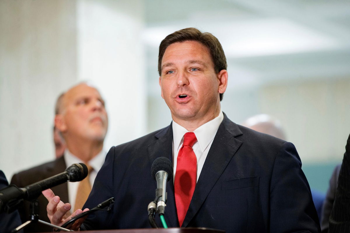 <i>Alicia Devine/Tallahassee Democrat/AP</i><br/>Florida Gov. Ron DeSantis on Thursday signaled support for stripping Disney of its 55-year-old special status that allows the entertainment company to operate as an independent government around its Orlando-area theme park.