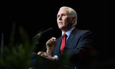 Former Vice President Mike Pence speaks to a crowd during an event sponsored by the Palmetto Family organization on April 29