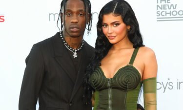 Recording artist Travis Scott and Kylie Jenner at an event in New York City on June 2021. Jenner announced on March 21 that the pair changed their newborn son's name.
