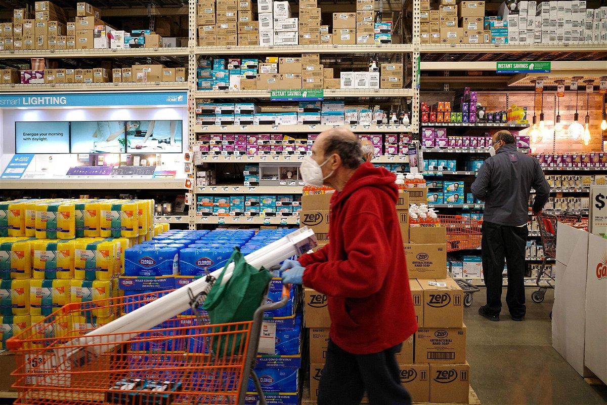 <i>Mandel Ngan/AFP/Getty Images</i><br/>People shop at a home improvement store in Bethesda
