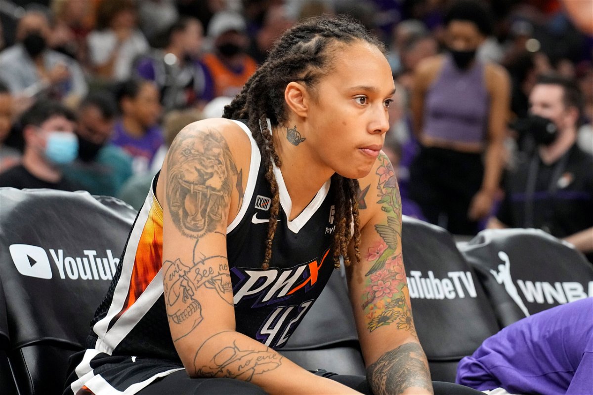 <i>Rick Scuteri/AP</i><br/>Phoenix Mercury center Brittney Griner (42) during the first half of Game 2 of basketball's WNBA Finals against the Chicago Sky