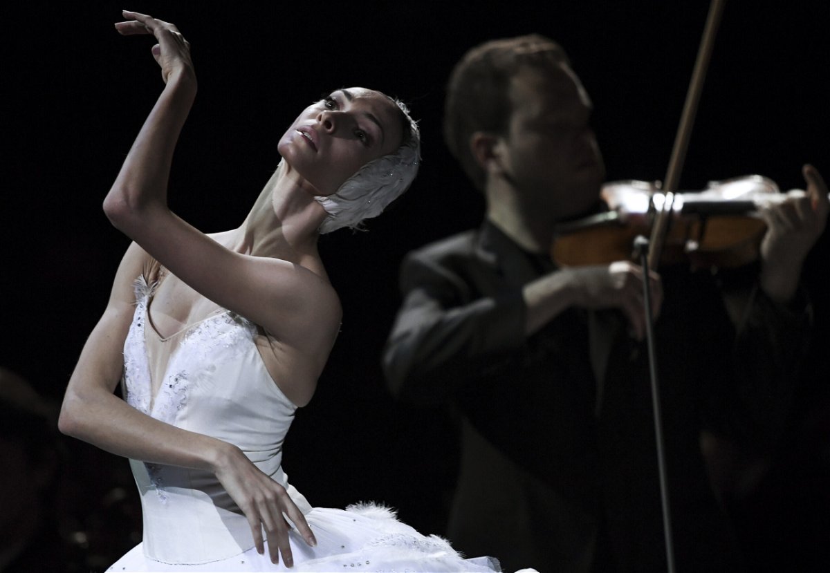<i>Vladimir Vyatkin/Sputnik/AP</i><br/>Ballet dancer Olga Smirnova during a performance at the Bolshoi Theatre