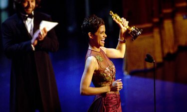 Halle Berry accepts the Academy Award for Best Actress for her performance in "Monster's Ball