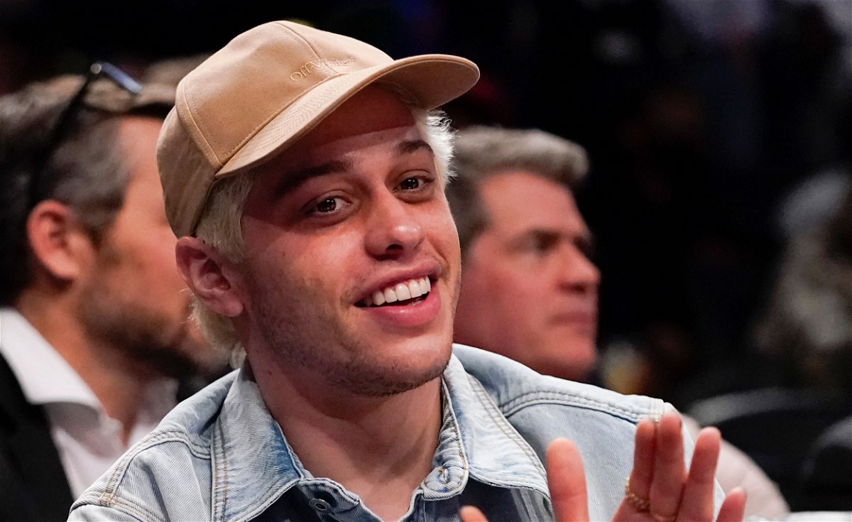 <i>Mary Altaffer/AP</i><br/>Comedian Pete Davidson at an NBA basketball game Tuesday