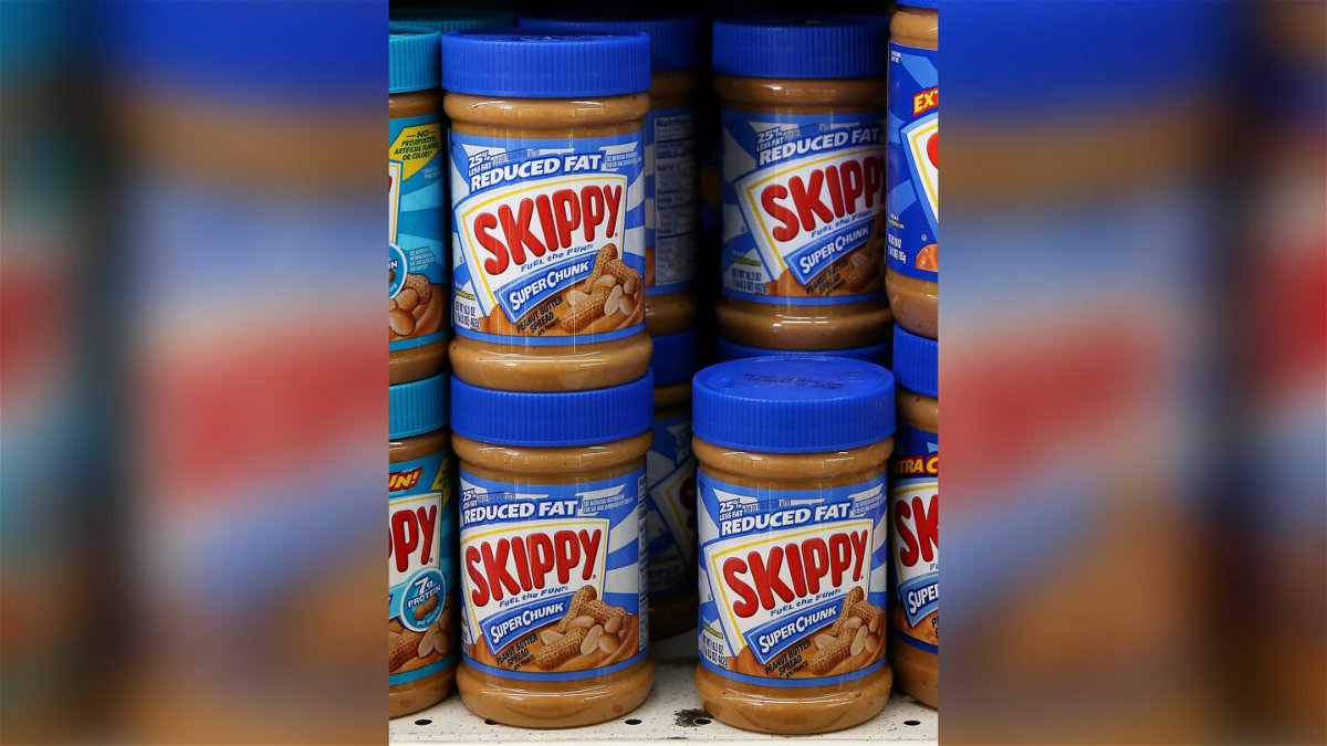 <i>Justin Sullivan/Getty Images</i><br/>Jars of Skippy peanut butter are displayed on a shelf at a store in San Rafael