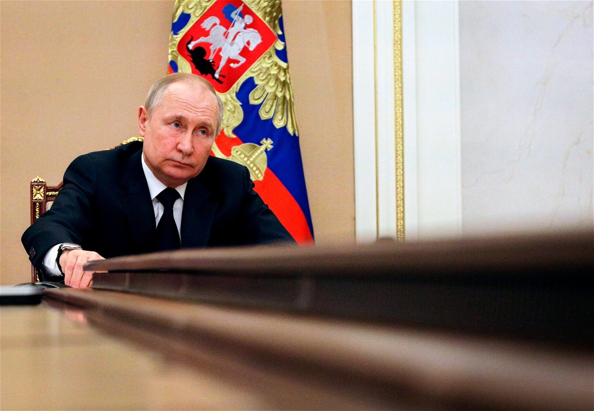 <i>Mikhail Klimentyev/Sputnik/Pool/AP</i><br/>Russia said it could seize the assets of Western companies that have suspended operations in the country. Russian President Vladimir Putin is seen here in Moscow on March 10.