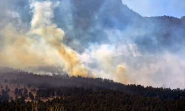 A wildfire near Boulder