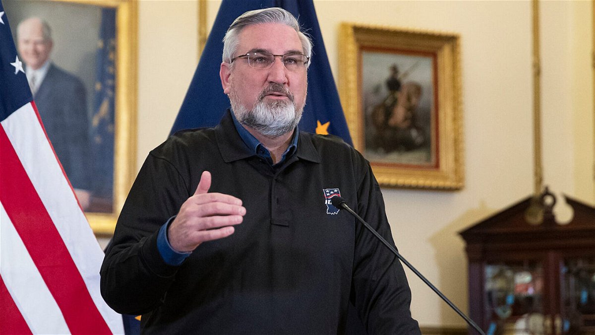 <i>Jenna Watson/IndyStar/USA Today Network/FILE</i><br/>Indiana Republican Gov. Eric Holcomb vetoed a bill that would've prohibited transgender women and girls from competing on sports teams consistent with their gender at schools in the state