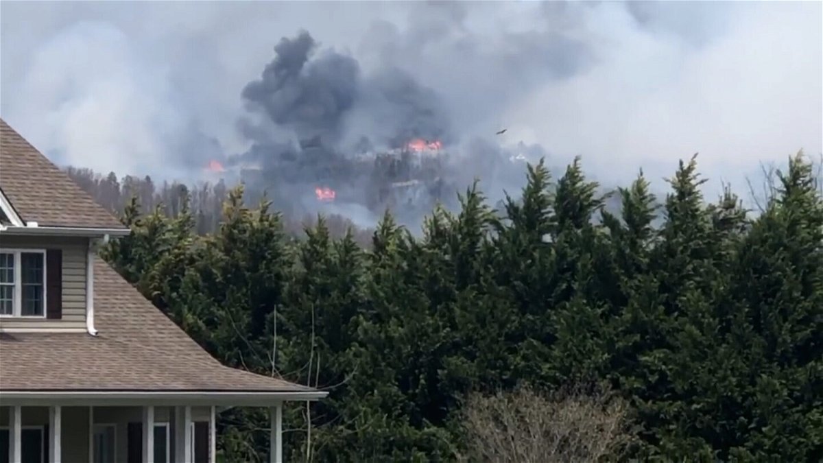 <i>Facebook/Mel Watson</i><br/>A wildfire in Sevier County