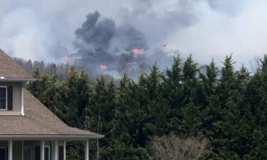 A wildfire in Sevier County