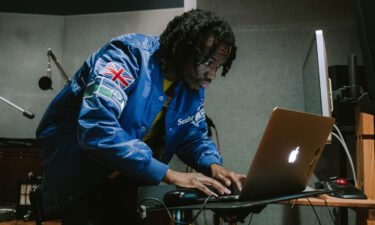 Saba puts the finishing touches on "Few Good Things" in Revival Studio in Los Angeles in June 2021.