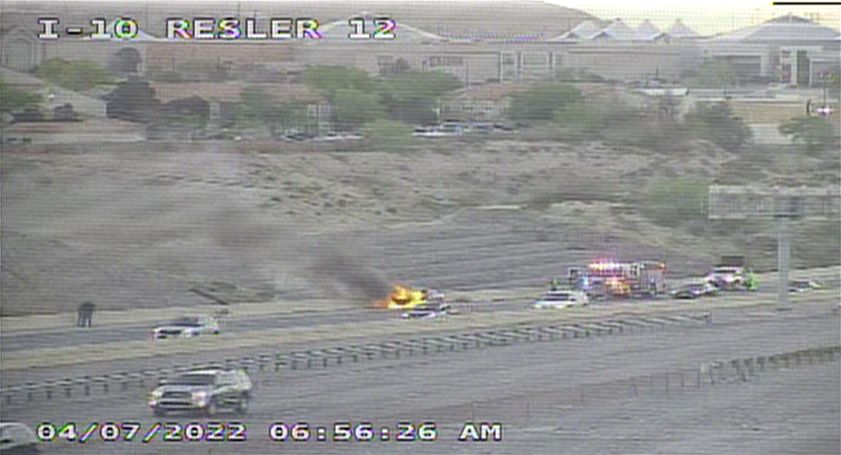 Car catches fire in West El Paso