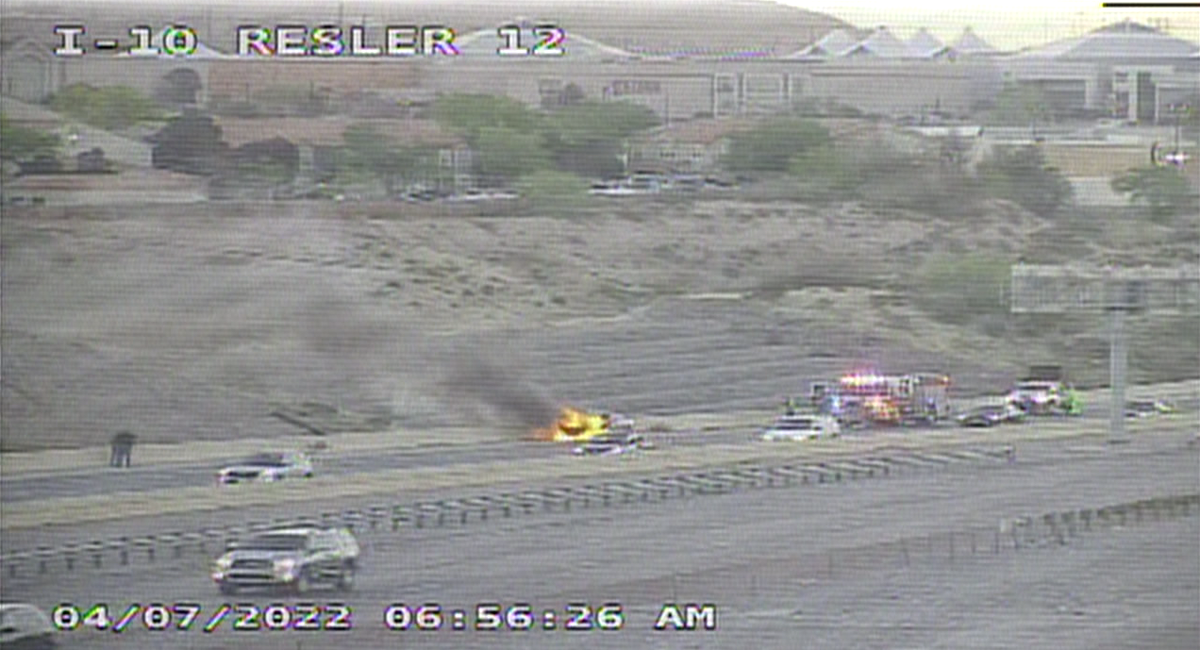 Car catches fire in West El Paso