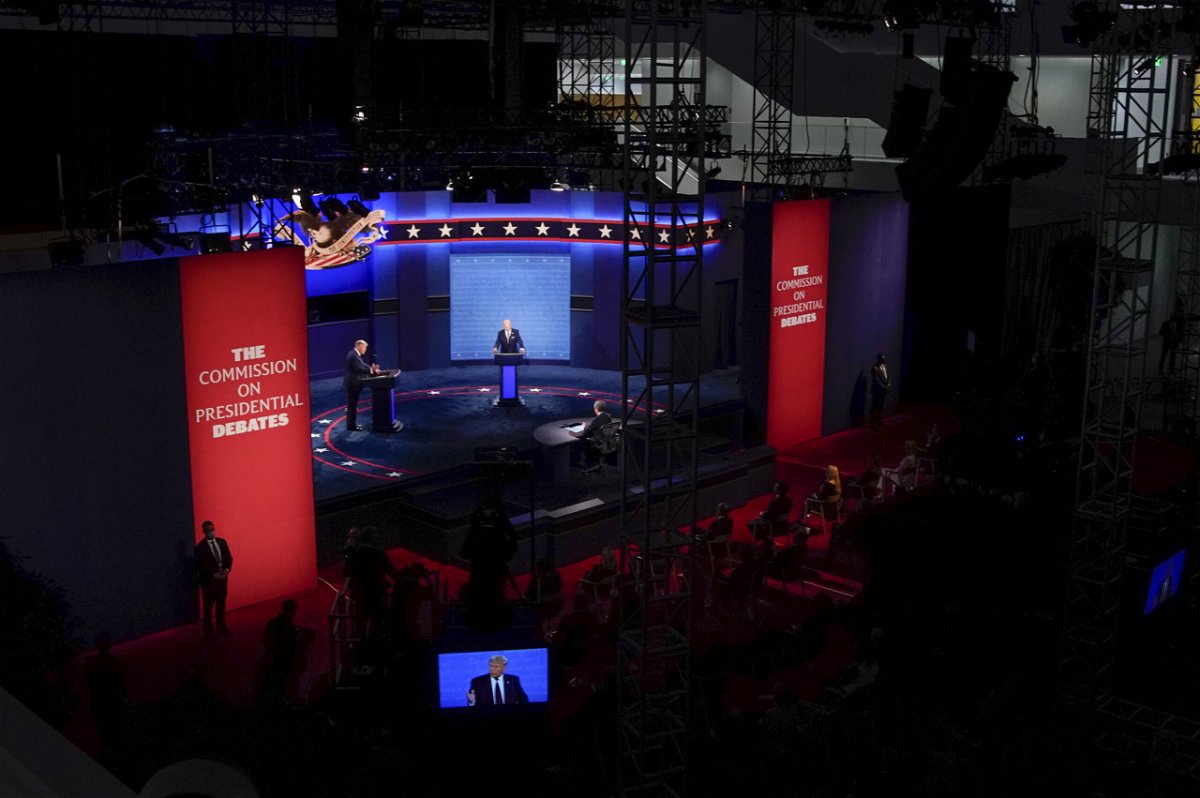 <i>Matthew Hatcher/Bloomberg/Getty Images</i><br/>The Republican National Committee voted unanimously on Thursday to withdraw from its participation in the Commission on Presidential Debates. Joe Biden and Donald Trump are shown here  in a presidential debate hosted in Cleveland