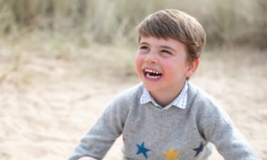 Prince Louis is photographed by his mother