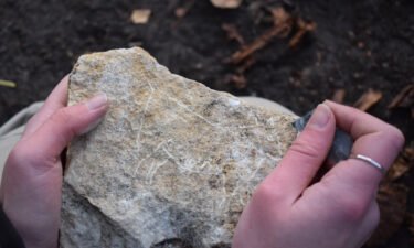 The researchers recreated the engraved limestone plaquettes.