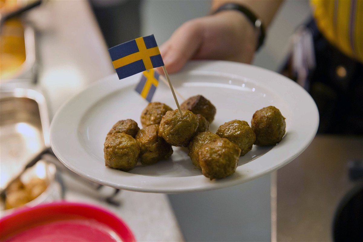 <i>Marcel Antonisse/EPA/Shutterstock</i><br/>Meatballs are served at an Ikea restaurant in Amsterdam