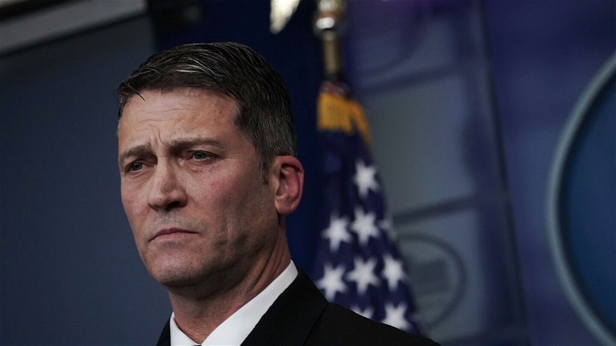 <i>Alex Wong/Getty Images</i><br/>Dr. Ronny Jackson is shown here at the daily White House press briefing on January 16