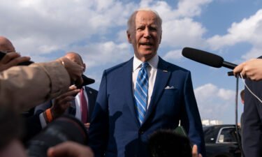 President Joe Biden said Thursday he was still working with his team to determine whether he should dispatch a senior member of his administration to Ukraine. Biden is shown here in Des Moines Iowa on Tuesday