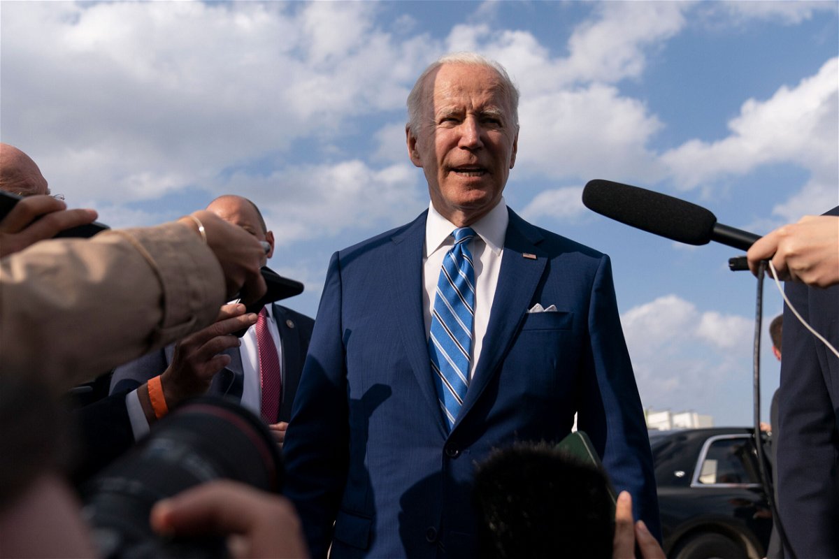 <i>Carolyn Kaster/AP</i><br/>President Joe Biden said Thursday he was still working with his team to determine whether he should dispatch a senior member of his administration to Ukraine. Biden is shown here in Des Moines Iowa on Tuesday