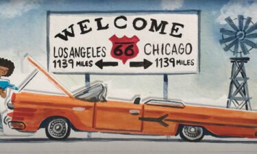 Google celebrates Route 66 in this image from their celebration of the historic highway.