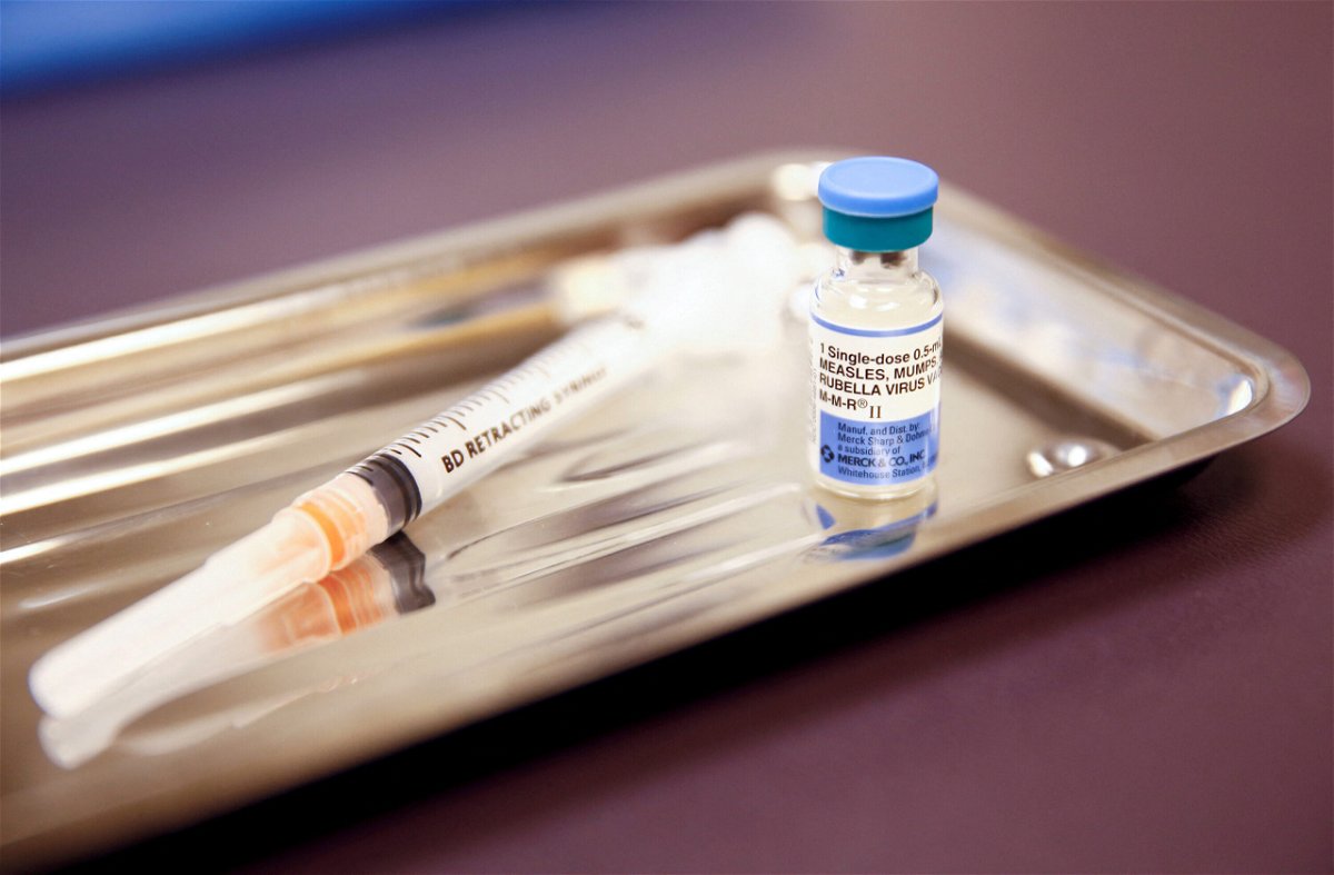 <i>Lindsey Wasson/Reuters</i><br/>Measles cases worldwide are up nearly 80% so far in 2022 compared with 2021. Pictured is a vial of the measles