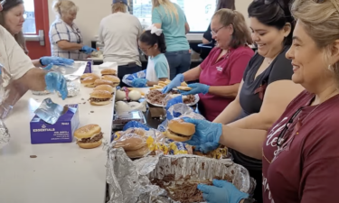 Carizozo Springs Fire Station where people prepare meals to be sold.