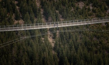 Spectacular world's longest suspension footbridge opens in Czech Republic.