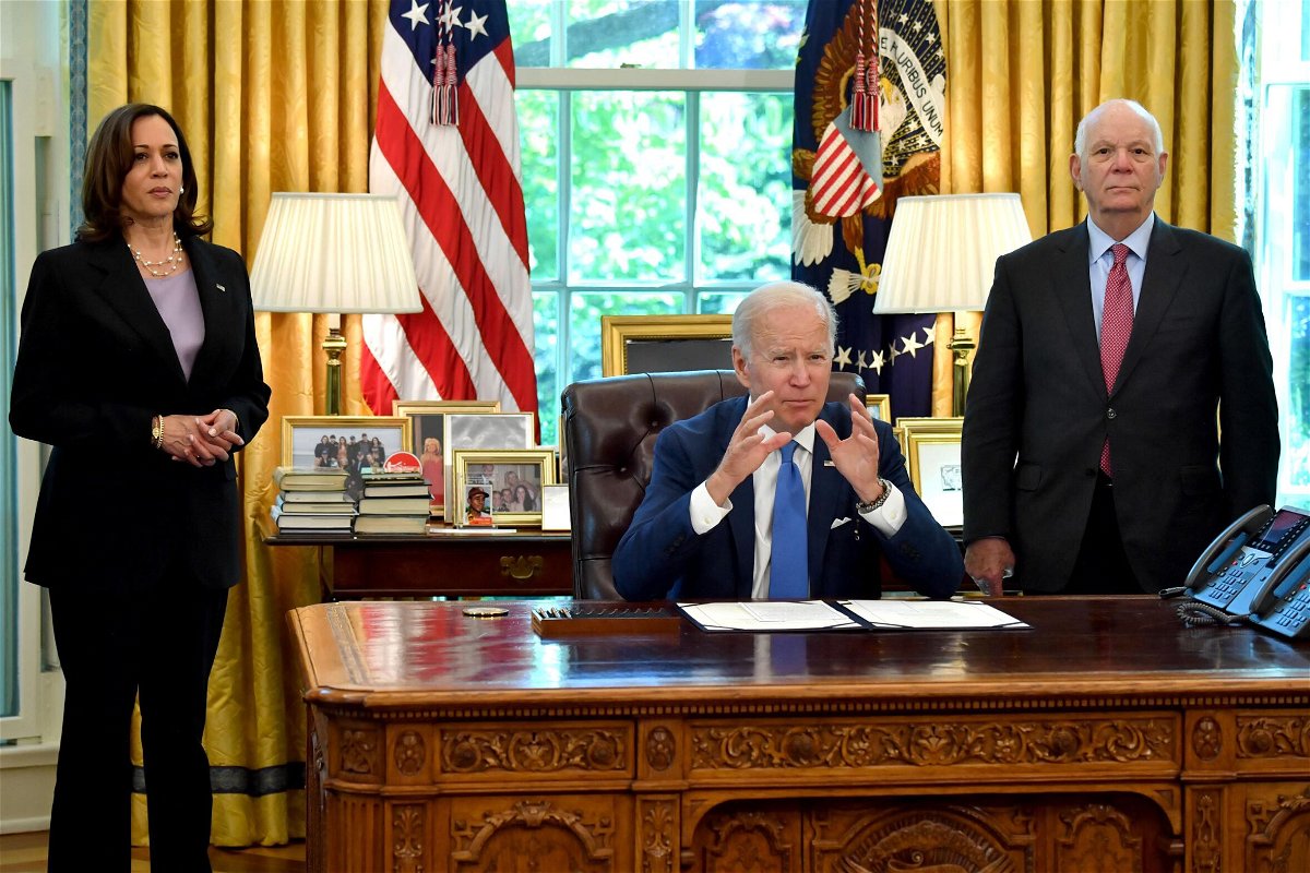 <i>Nicholas Kamm/AFP/Getty Images</i><br/>President Joe Biden on May 9 signed a bill into law aimed at streamlining the process for getting military assistance to Ukraine as Russia continues its invasion.