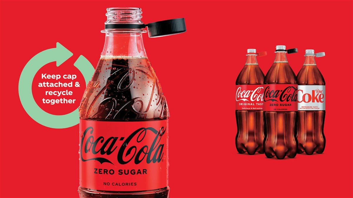 <i>Coca-Cola</i><br/>The British arm of Coca Cola beverage company announced that it has started rolling out new versions of its plastic bottles. The new bottles feature an attached cap that is supposed to make it easier to recycle the whole package at once.