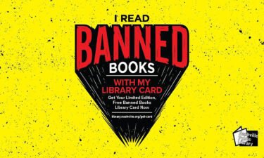 The Nashville Public Library's banned books library card