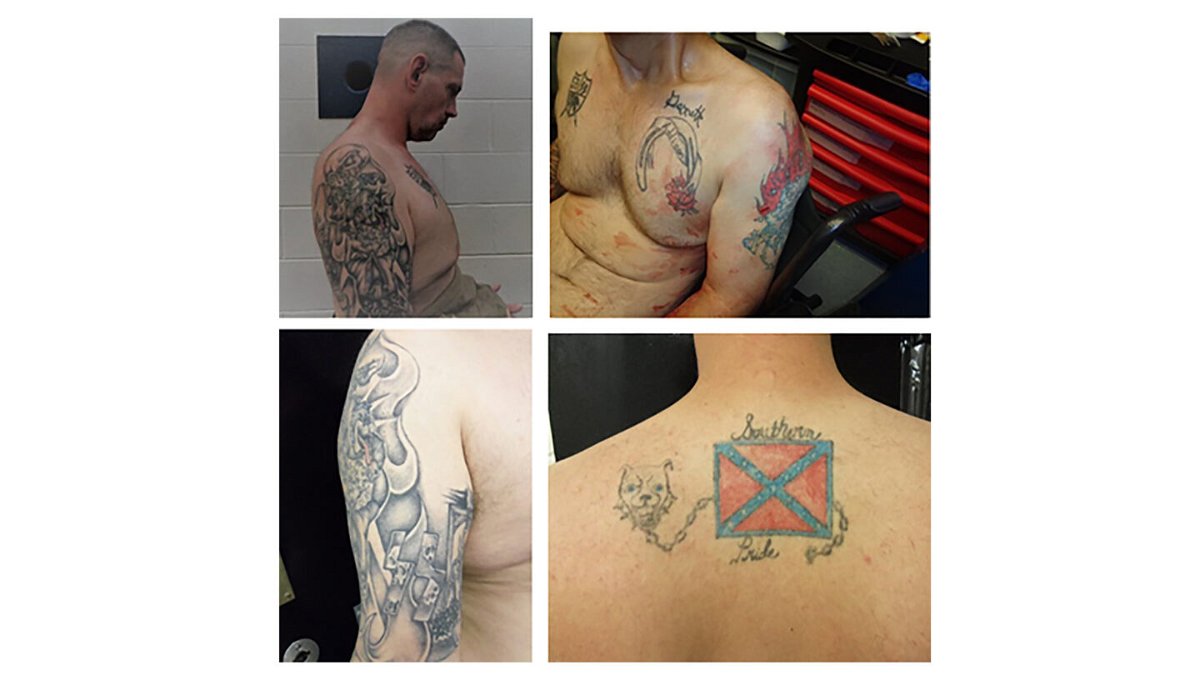 <i>From US Marshals Service</i><br/>The US Marshals Service released these images of Casey White's tattoos.