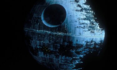 A shot of the Death Star in "Return Of The Jedi" (1983)