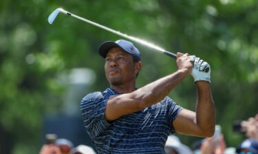 Tiger Woods finished the day in a tie for 91st place.