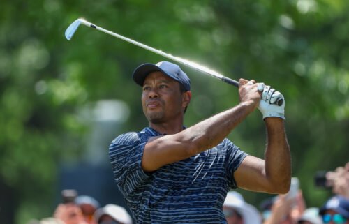 Tiger Woods finished the day in a tie for 91st place.