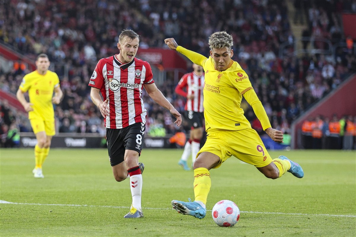 <i>Robin Jones/Getty Images</i><br/>Southampton's James Ward-Prowse closes down Roberto Firminho.