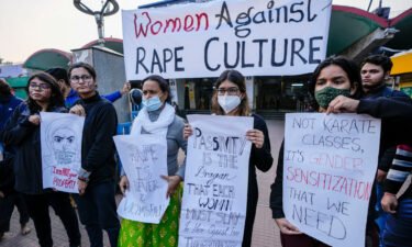 University students protest after the gang-rape of a girl in New Delhi