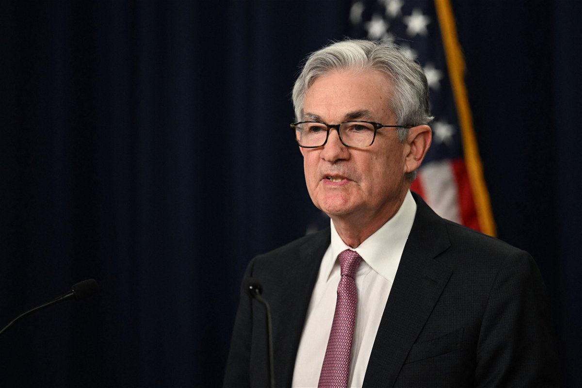 <i>Jim Watson/AFP/Getty Images</i><br/>US Federal Reserve Chairman Jerome Powell speaks during a news conference in Washington