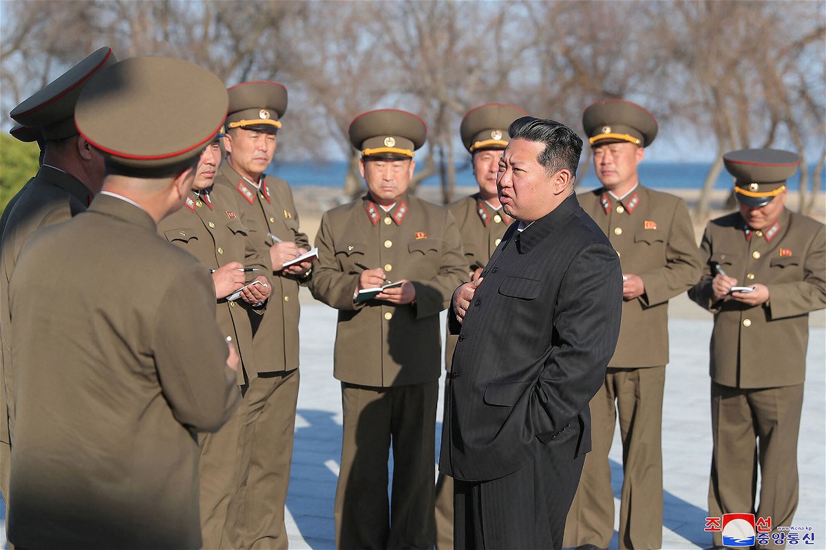 <i>KCNA/AFP/Getty Images</i><br/>This undated handout picture released from North Korea's official Korean Central News Agency (KCNA) on April 17 shows North Korean leader Kim Jong Un as he observes the test-fire of a new-type tactical guided weapon in North Korea.