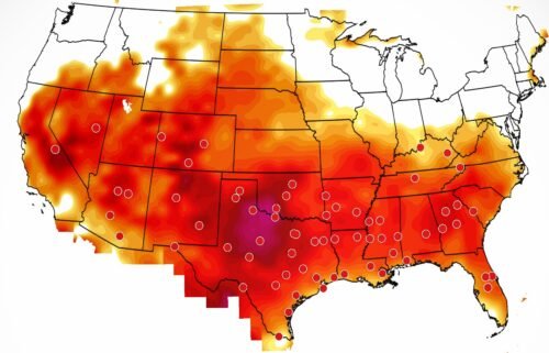 An early season heat wave will build across the southern tier of the United States