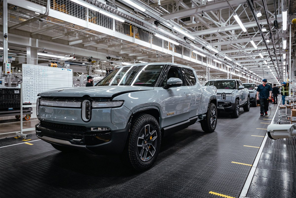 <i>Jamie Kelter Davis/Bloomberg/Getty Images</i><br/>Rivian's stock plunged 13% as early investors jumped at their first opportunity to sell their shares
