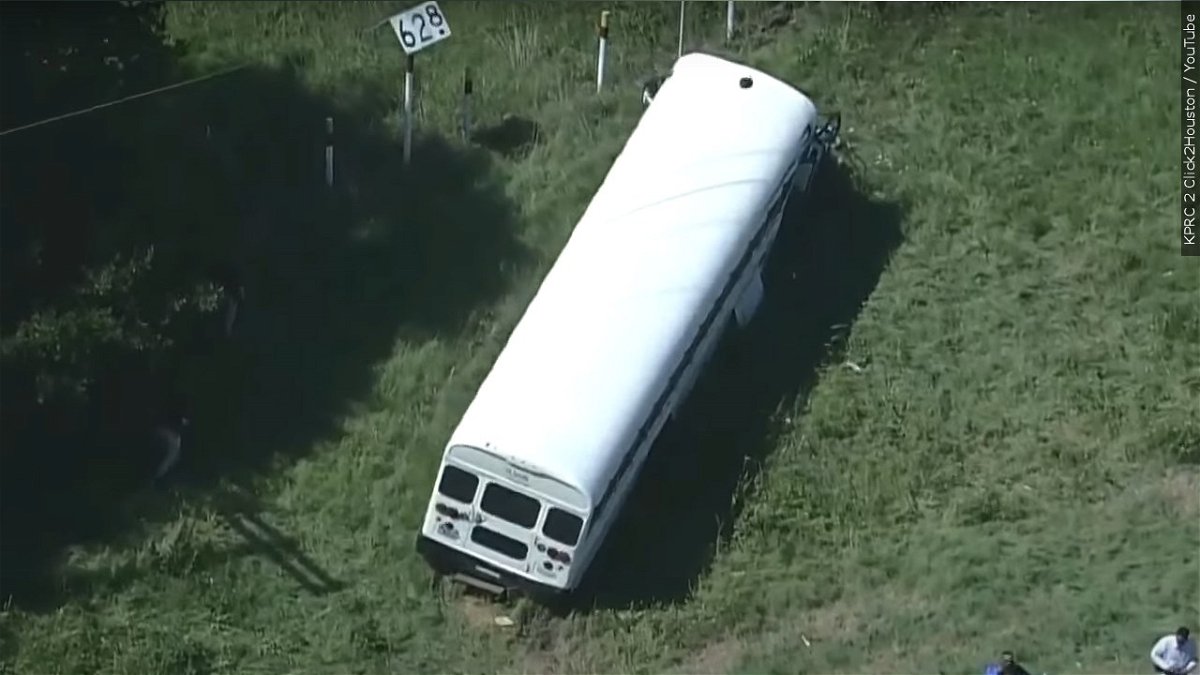 The Texas Department of Criminal Justice Prison Bus that was allegedly crashed by escaped inmate Gonzalo Lopez