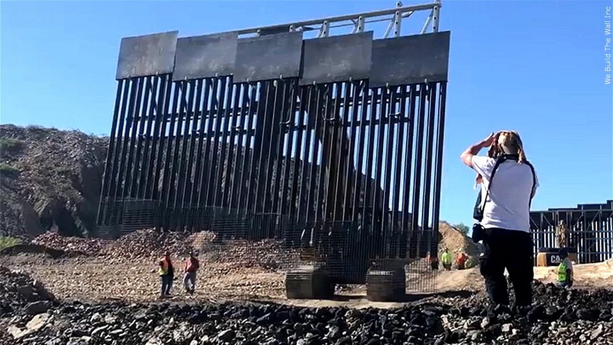 We Build The Wall Inc. group builds border barrier on private land near Sunland Park, New Mexico, Photo Date: 5/27/2019