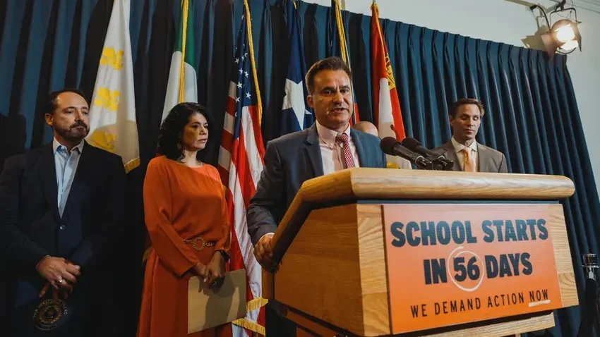 State Sen. Roland Gutierrez, D-San Antonio, spoke Monday during a Texas Senate Democratic Caucus press conference urging Gov. Greg Abbott to call a special session to address gun violence in the wake of the recent mass shooting in Uvalde.