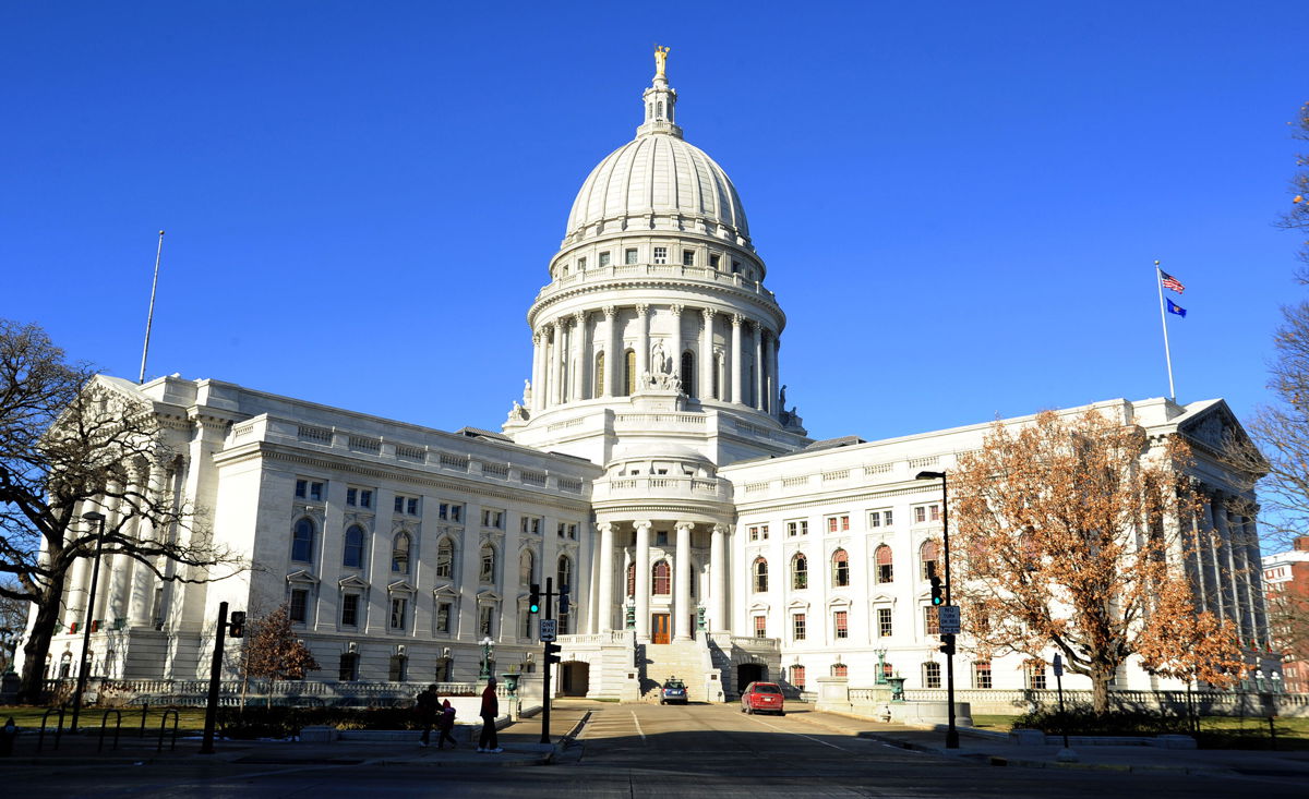 <i>Karen Bleier/AFP/Getty Images</i><br/>A special session demanded by Wisconsin's Democratic governor was opened and immediately closed on June 22 by the state's Republican-led Legislature