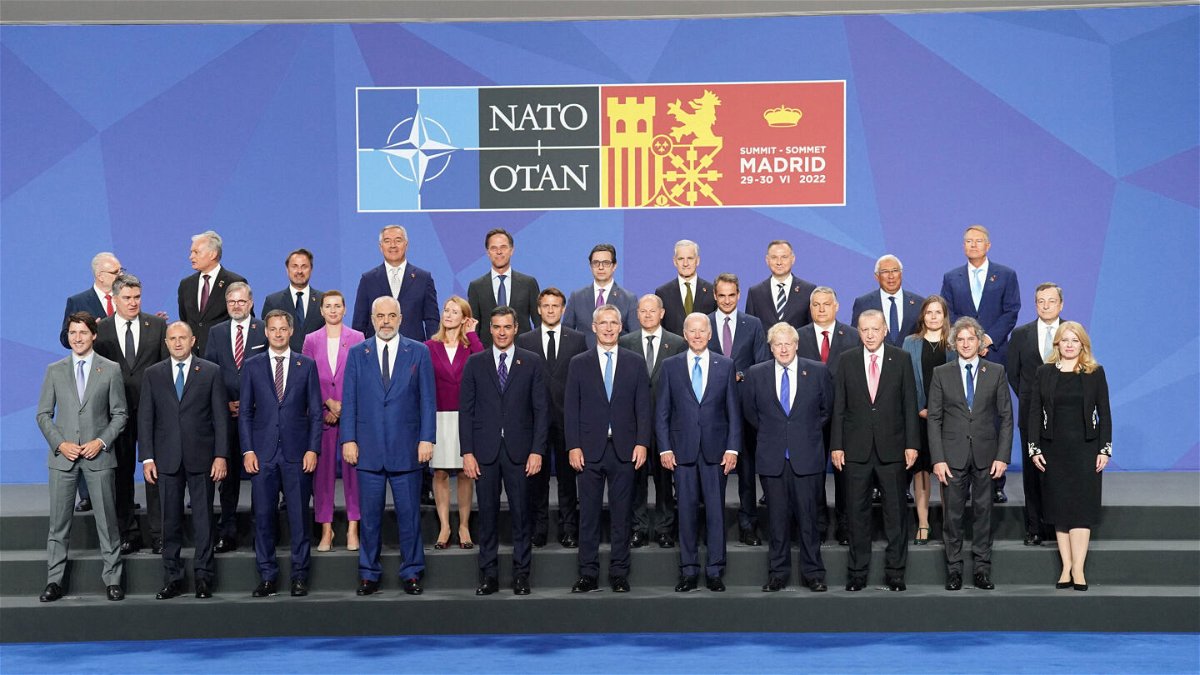 <i>Stefan Rousseau/Pool/Reuters</i><br/>President Joe Biden and his fellow NATO leaders depart a highly consequential summit on June 30 that rendered the defense alliance larger