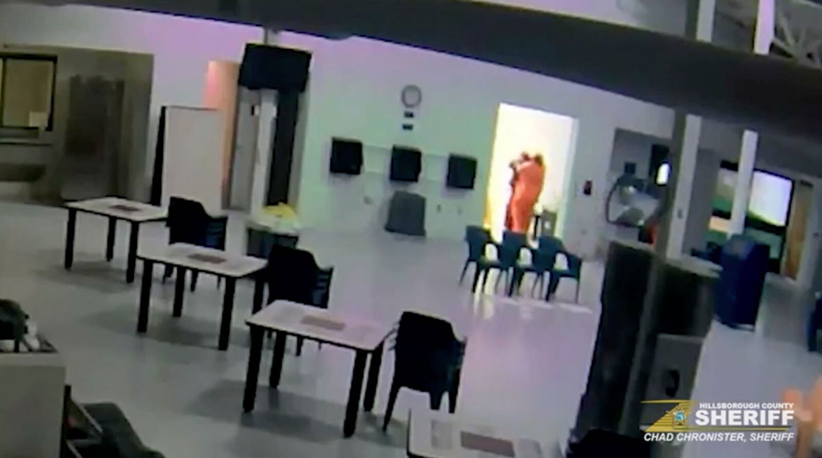 <i>HCSO/Hillsborough County Sheriff's</i><br/>A video released by authorities shows the alleged assault of a deputy by an inmate at the Hillsborough County jail.