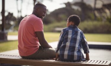How to talk to boys about being a boy. Fathers can be role models to their sons by showing them how to talk about their feelings.